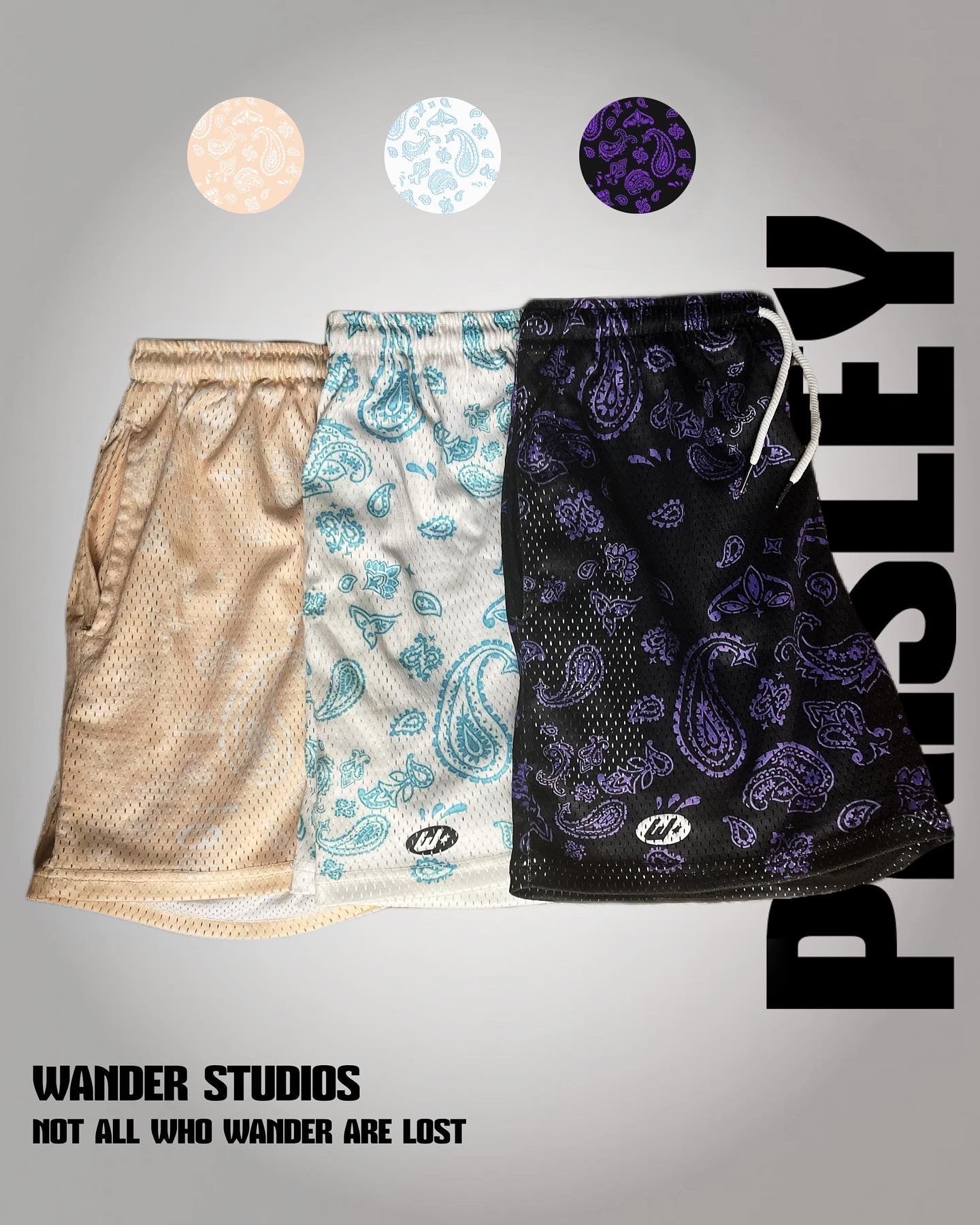 Paisley Mesh Shorts