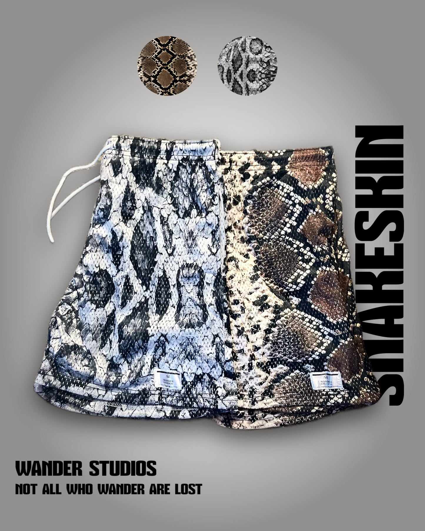 Snakeskin Shorts- serpent silver