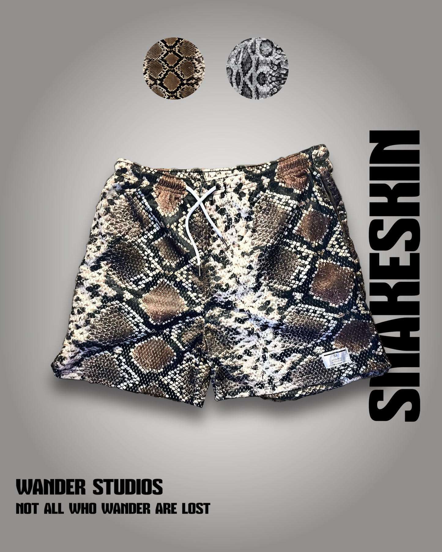 Snakeskin Shorts- rattle snake gold